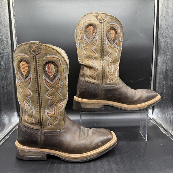 Twisted X  Cowboy Work Boot MLCW022 Mens Size 10 D Square Toe Leather Pull On - Picture 1 of 8